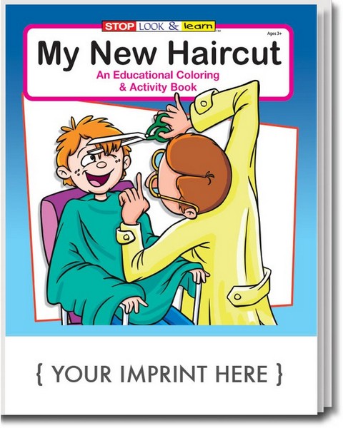 CS0578 My NEW Haircut Coloring and Activity Book with Custom Imprint